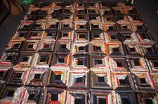 Vintage patchwork cabin quilt king size beautiful