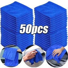 50 x LARGE MICROFIBRE CLEANING AUTO CAR DETAILING SOFT CLOTHS WASH TOWEL DUSTER