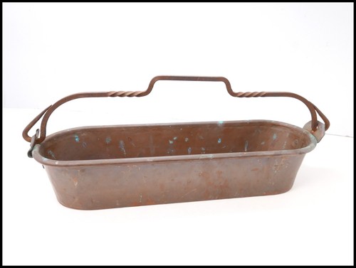 Antique french copper fish - copper,