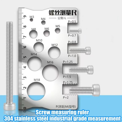 Screw thread pitch gauge ruler - pitch,