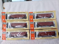 Con-Cor HO 12 Panel 100 Ton Coal Hoppers Santa Fe Q 009332-1 2 3 4 5 6 Rake Of 6