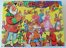 Vintage Nursery Rhymes Wooden Jigsaw Puzzle 25 x Pieces Complete Old King Cole