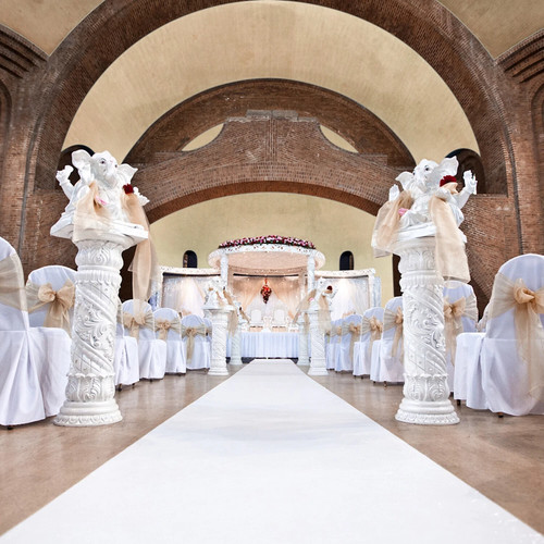 White wedding runner aisle - white,