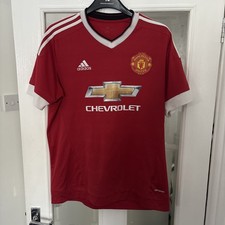 Manchester United Home Shirt 2015/16 Adidas Chevrolet Size L  Men's Man Utd