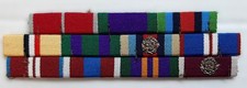 Medal Ribbons Three Rows & Rosettes for No1 or No2 Dress British Army Uniform