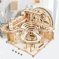 Marble Run Set with 4 Ball Mechanical Manual Model 3D Wooden Puzzle DIY Gifts