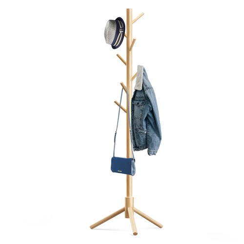 Wooden coat tree freestanding - wooden,