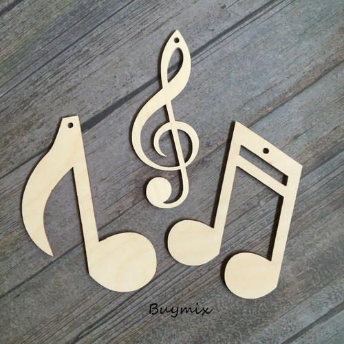 Wooden musical notes - musical,