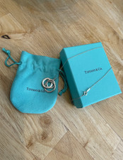 Tiffany & co Sterling Silver Interlocking Circles necklace With Box