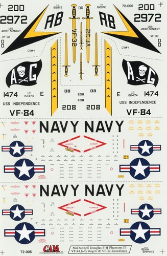 Cam decals 006 f - cam, f-4j