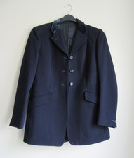 Vintage Navy Wool Hunt coat - jacket .Uk 8  Harry Hall.Trailing - Hunting- smart