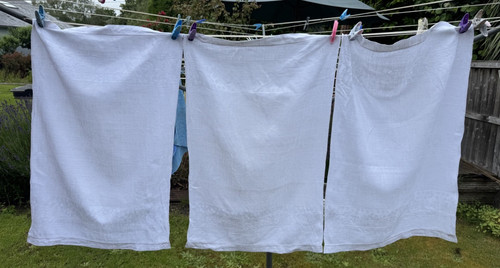 Vintage linen table - vintage, large