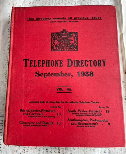 Antique 1938 telephone - 1938,