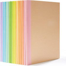 16 Pack Kraft Notebooks A5