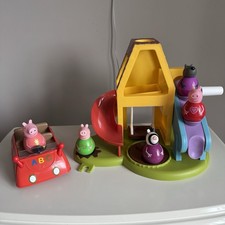 Peppa Pig Weeble Wind & Wobble Playground play house & Car & 5 figures weebles