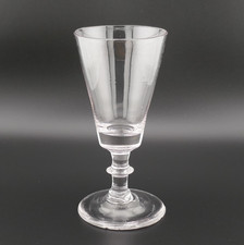 c1820, ANTIQUE 19thC LATE GEORGIAN REGENCY CAPSTAN STEM BUCKET BOWL ALE GLASS