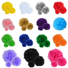 10 Pack of 10" Paper Pom Poms
