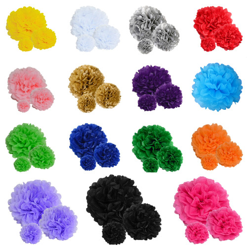 Tissue paper pom poms 10 - x,