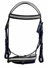 Equipride Padded Comfort Bridle with Diamante Browband Clear Crystal SALE