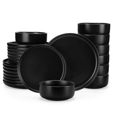 MALACASA 24-Piece Black