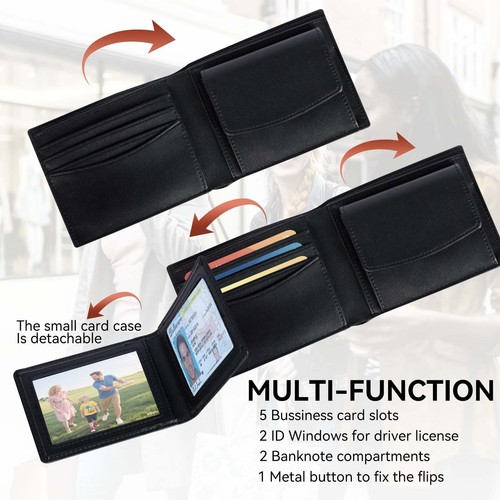 Mens rfid real leather wallet - mens,