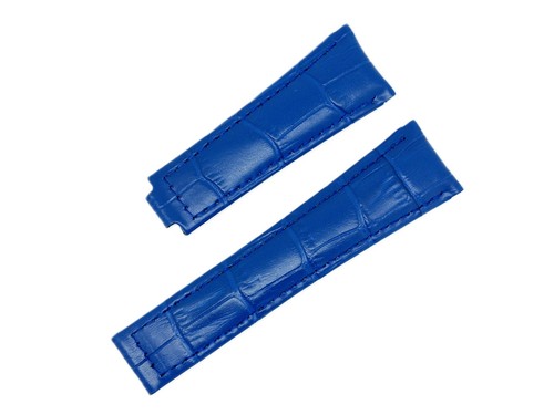 New 20mm blue leather - new,