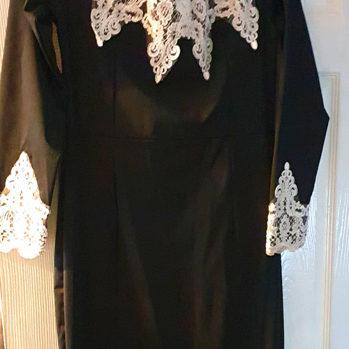 Black white lace - white, trim