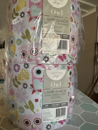 Small cotton drum shade owl - cotton,