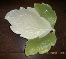 Carlton Ware  Green Three Leaf
