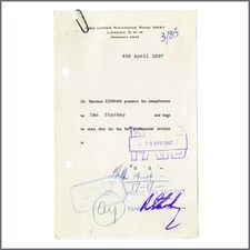 Ringo Starr London 1967 Signed