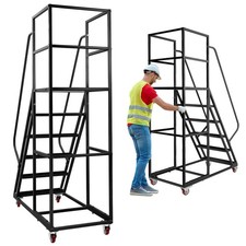 6 Step Metal Rolling Ladder