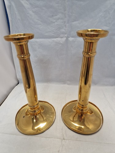 Pair antique brass - a,