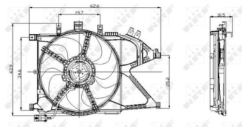 Nrf 47012 fan radiator - nrf, fan,