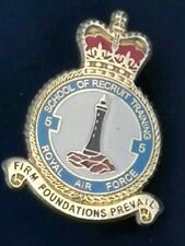 RAF No. 5 School of Recruit Training (Queens Crown). Lapel Pin Badge