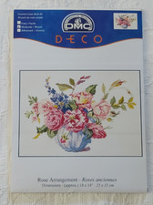 DISCONTINUED DMC DECO ROSE FLORAL ARRANGEMENT CROSS STITCH KIT