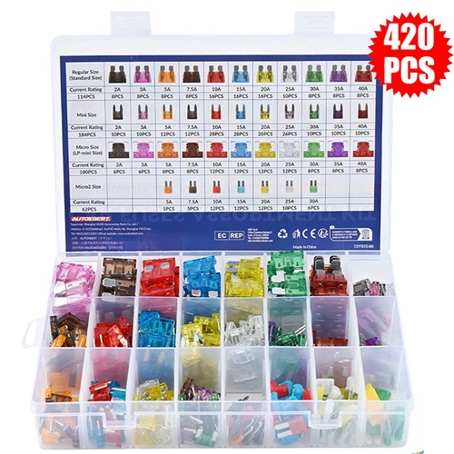 460pcs car fuses assorted set - assorted,