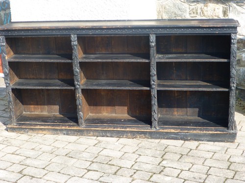 Antique ebonised carved - antique, green