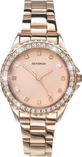 Sekonda Elizabeth 33mm Women's Watch with Stone Set Case Rose Gold Pink Dial 
