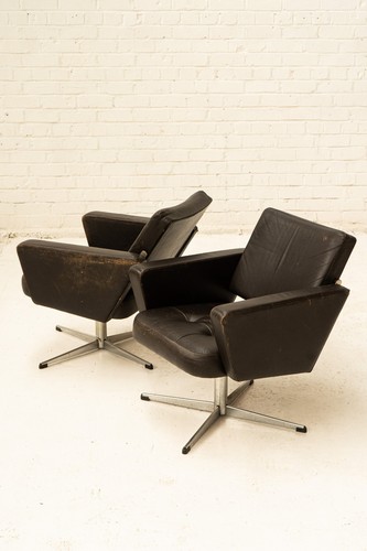 Danish leather swivel - danish,
