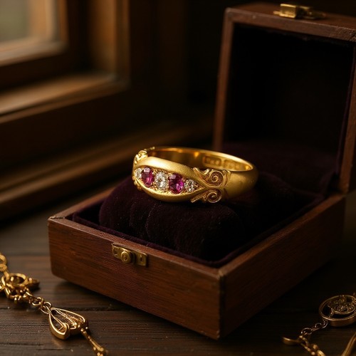Antique ruby and diamond - ruby, gypsy