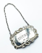 STERLING SILVER SHERRY LABEL
