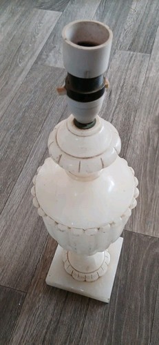 Vintage alabaster lamp art - alabaster,