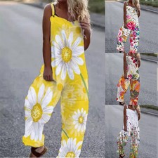 Womens Printed Dungarees