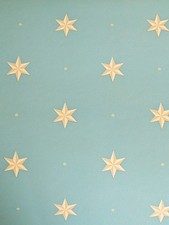 1 x Vintage 80s Osbourne & Little Star Wallpaper  10m Blue Coronata 5 Available 