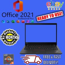 Lenovo ThinkPad E495 Win 11 Office AMD Ryzen 5 8GB 256GB SSD FAST 14" Laptop