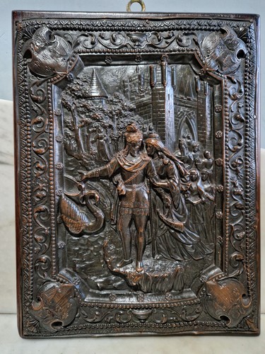 19th century copper relief - copper,