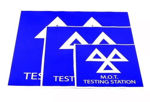 Mot testing station sticker - mot,