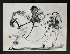 PABLO PICASSO + SIGNED SUPERB 1954 "HUMAN COMEDY" PRINT + LIST $595