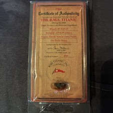 Titanic Coal Certificate of Authenticity 2000 Encased in Plastic The R.M.S. 