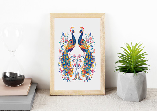 Folk art print - art, print,